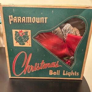 Vintage Paramount Christmas bell lights. Great condition